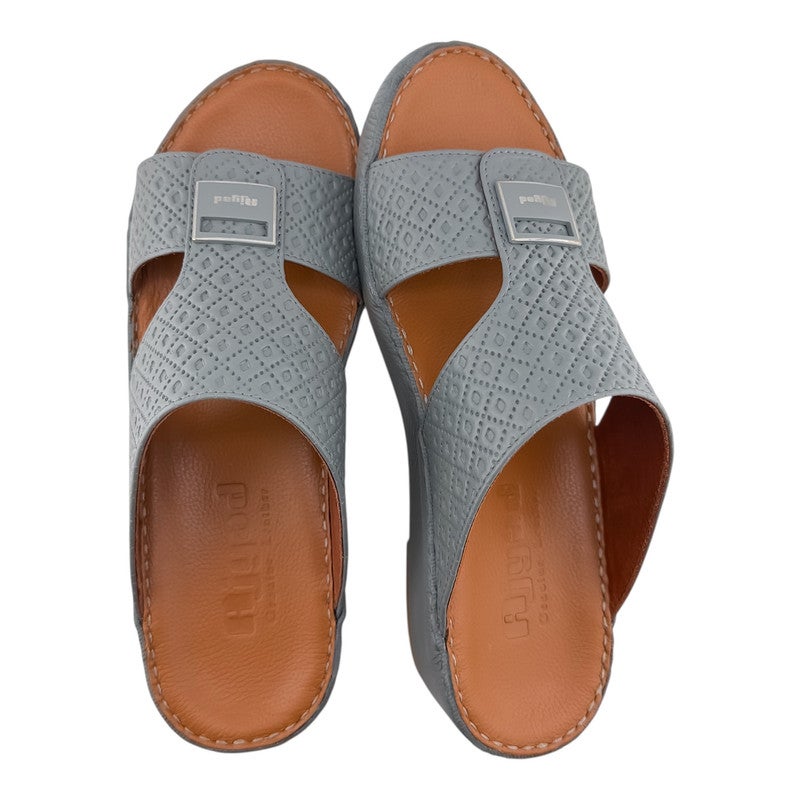 AJYAD Handmade Arabic Sandals For Men | Outdoor Mens Slippers | Everyday Flip Flops Open Toe | Arabic Genuine Shamwa Leather | New Design | Tan Footbed | Comfortable & LightWeight - Image 2